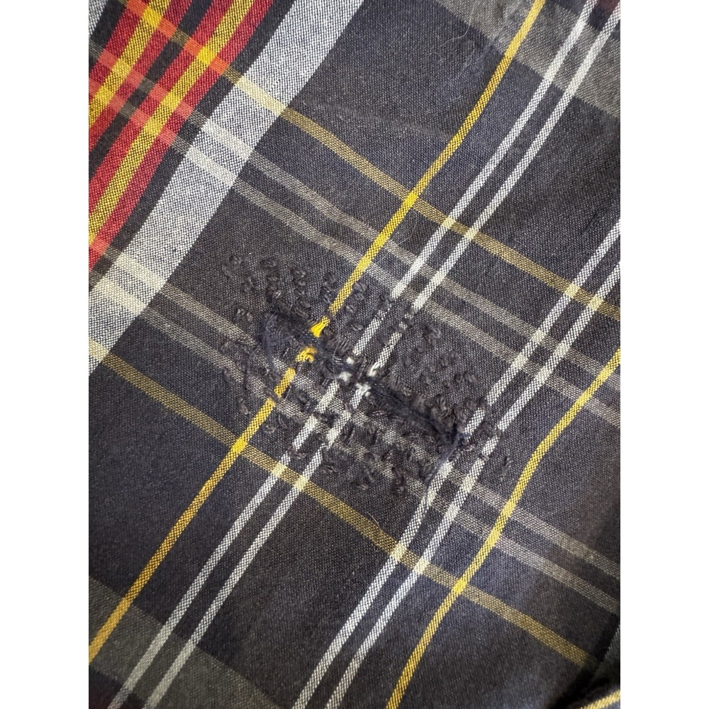 Ralph‎ Lauren Madras Plaid Blazer Jacket Plaid Distressed VTG Medium Men - Picture 5 of 8